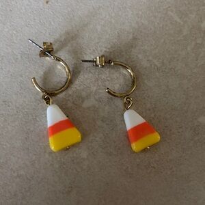 Candy Corn Hoop Earrings